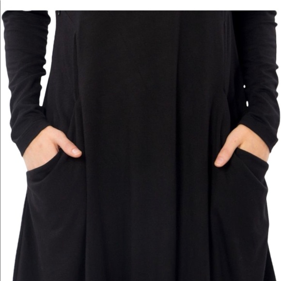 Betabrand Sweatshirt Dress Women's Size XS Black - Picture 2 of 8